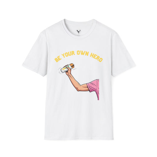 Graphic T-Shirt - Be Your Own Hero Political Statement Subway Sandwich Patriot Music Festival Tee
